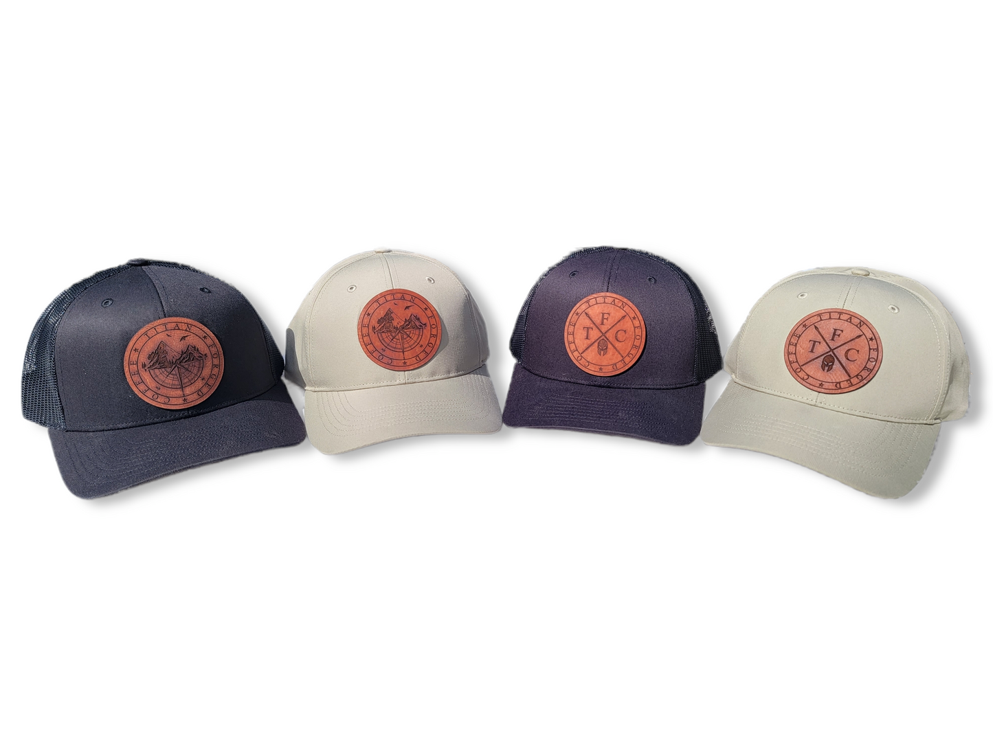 TFC- Leather Patch, Black Trucker Hat