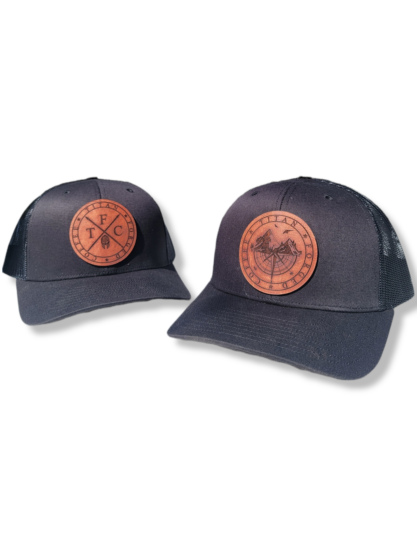 ADVENTURE- Leather Patch, Black Trucker Hat